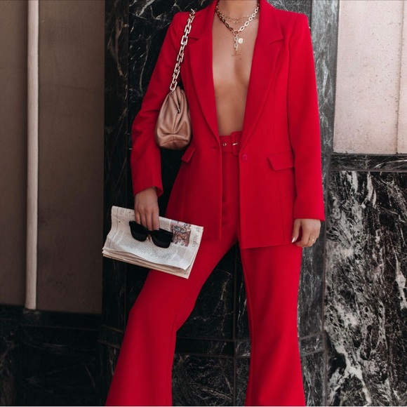 Runway Pocketed Blazer Red from Vici - Picture 4 of 6